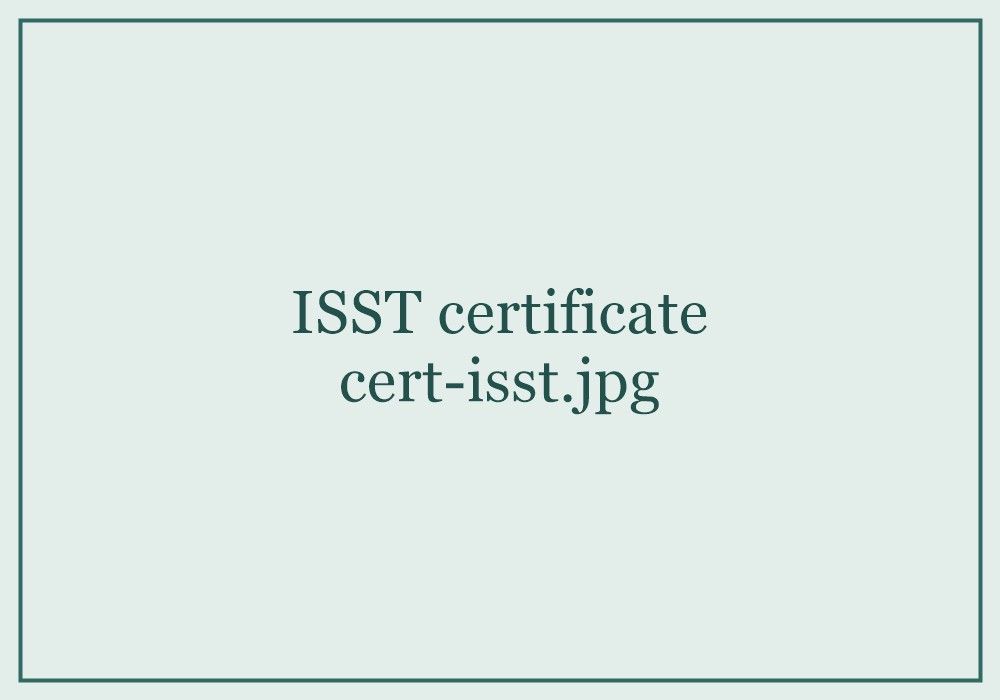 Сертификат ISST — Анна Жукова
